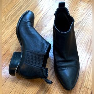 ALEXANDER WANG, Kori ankle booties black/silver size 37 1/2